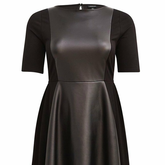 Torrid Luxe Ponte Coated Skater Dress - Picture 3 of 6